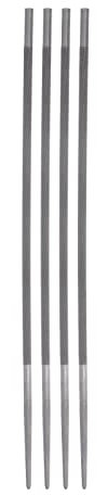 sourcing map 4pcs Chainsaw File, 11/64 (4.5mm) Round High Carbon Steel Double Cut Sharpen Rasp