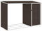 YEZIYIYFOB Garten Brennholzlager Braun 245x98x159 cm Verzinkter Stahl GeräTehaus Gartenschrank Gartenhaus Metall Fahrradgarage Fahrradbox Gartenschrank Wetterfest Outdoor Schrank GeräTeschuppen Metall