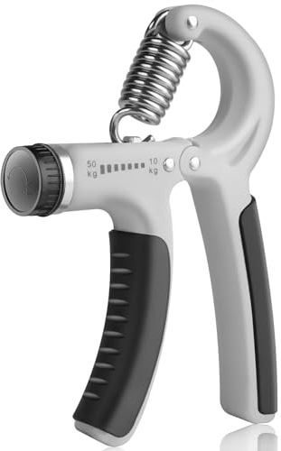 Vicloon Grip Musculation,Exerciseur de Doigts Résistance Réglable 10-50 kg Poignée de Main Exercice Musculation/Pince de Musculation/Poignée d'entraînement pour Les Doigts et la Force Avant-Bras