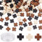 SUNNYCLUE 150 Stück Holzkreuzperlen Naturholz Kreuzperlen Mini Unfertige Holzperlen Segen Rosenkranz Abstandshalter Lose Perlen Für Sonntagsschule Basteln Ostern Armband Halskette Eid Ramadan Dekorati