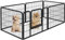 Yaheetech Recinto per Cani 6 Pezzi 80 x 60 cm Cuccioli Conigli da Interno Esterno Giardino Rete Recinzione in Ferro Metallo Nero