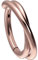 PIERCINGLINE Titan Segmentring Clicker 2 Ringe ÜBERKREUZT Ohrpiercing Tragus Helix Conch Daith 12 mm Roségoldfarben