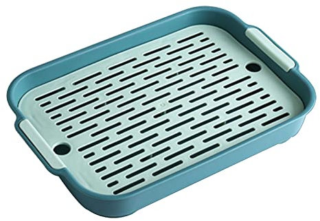 Bac à litière pour chat ou lapin, bac à urine, plateau pour bébé, lapin, cochon d'Inde, chinchilla, furet (vert, L)