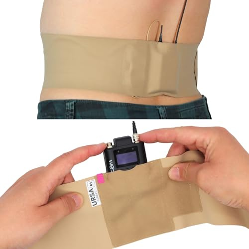 URSA Waist Strap | Ultra Slim, Breathable & Stretchy Microphone Transmitter Straps, Compatible with Most Transmitter/Receivers