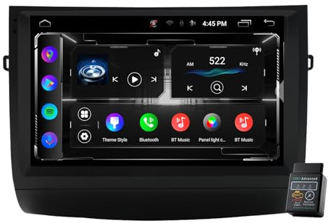 Carplay Autoradio für Toyota Prius 2003–2011, 32 GB DAB + Radio, 22,9 cm, Android 10, Auto-GPS, Navi, Bluetooth-Player, Audio-Video-Player, GPS (8 GB RAM + 128 GB ROM)