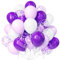 Teselife Lila Weiß Luftballons, 30Stück 12 Zoll Pastell Lila Violett Dunkellila Weiße Konfetti Ballons Mädchen Kinder Geburtstag Hochzeit Abschlussfeiern Verlobung Baby Shower Schmetterling Party Deko