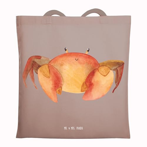Mr. & Mrs. Panda Uni Tasche Sternzeichen Krebs - Geschenk, Geburtstag Juli, Tote Bag, Shopping, Meerestier, Laptoptasche, Juni, Krabbe, Krebse, Schultasche, Jutebeutel