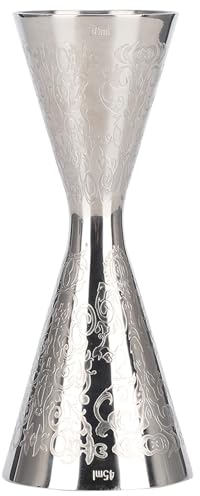Jarra medidora de vidrio, vasos medidores, Jigger de 30 ml y 45 ml, barra medidora de acero inoxidable 304, tazas medidoras dobles artesanales, accesorios de cóctel for bar en casa