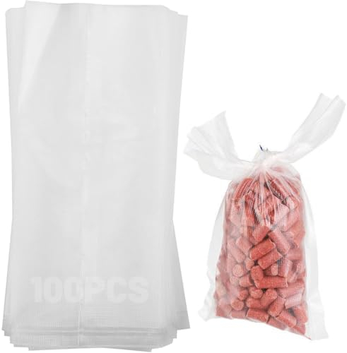 100 Stück PVA Beutel Angeln, PVA Beutelen Karpfenangeln, Schnell Auflösende PVA Bags für Boilies Karpfen, Futter, Dosenmais, Fischmehl, Pellets Angeln, 70×140mm