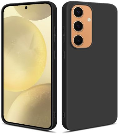 HSP Cover per Samsung Galaxy S24 FE 5G [repellente alla polvere] Custodia protettiva in silicone TPU premium | antigraffio antiurto | Protezione della fotocamera | Vestibilità sottile | Nero