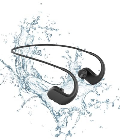 AuralMax Bluetooth Headphones, Wireless Headphones with 15 Hours Playtime Bluetooth 5.3 Wireless Earbuds HD Deep Bass Stereo Sound Isolation IP68 Waterproof Earphones for Workout Running Sports(Black)