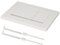 Plaque de déclenchement chromée en plastique pour réservoir de WC - Modèle compatible avec Geberit Sigma 30 - Pour chasse à 2 quantités (blanc brillant avec bord argenté)