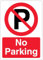 V Safety No Parking – Simbolo di divieto con 'P' 210 x 297 mm (A4) – Cartello di sicurezza riflettente in alluminio composito da 3 mm