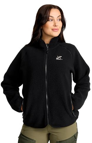 RevolutionRace Canyon Full-Zip Pile Fleece da Donna, Giacca in Pile da Esterno Perfetta per l'escursionismo, Black, L