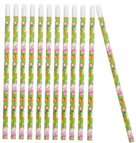 DIYEAH 50stücke Holzbleistifte Mit Radiergummi Kopf Osterthema Bleistifte Für Junge Mädchen Bunte Schule Schreibwaren Party Favor Geschenke Ostern Dekoration