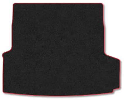 BMW 3 Series (2012-2019) [Touring] Carpet Boot Mat | Red Edge Trim Tailored Fit Boot Liner Full Coverage Protection Accessories Easy Clean Anti Slip Made in the UK