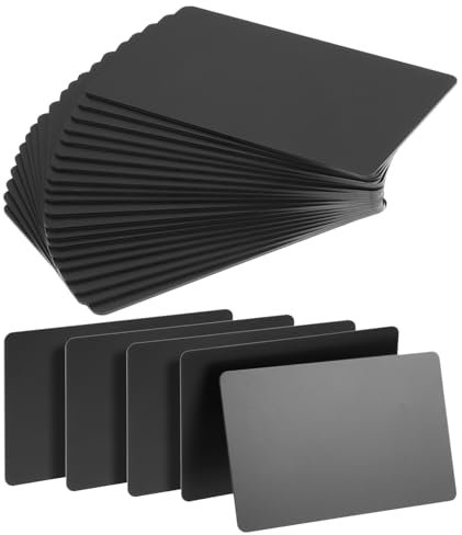 Oruola 25 Stück Metall Visitenkarten,NFC Karten für alle NFC Fähigen Smartphones und Geräte,RFID Karten,Plastikkarten für Business,Office,Büro,Geschäft,Firmengründung,Shop(schwarz)