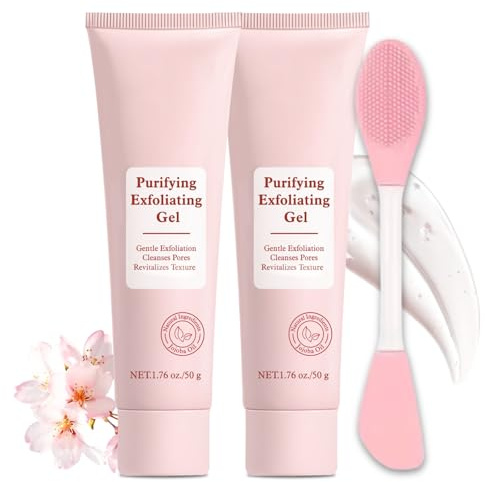 2 Stück Purifying Exfoliating Gel - Gesichtspeeling Reinigung - Peeling-Gel für das Gesicht - Peeling Für Gesicht Tiefenreinigung - Feuchtigkeitsspendend Body Cleansing Face Exfoliating Scrub