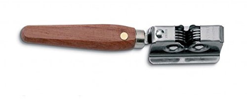 Ausonia - Affilacoltelli affilatore manuale per coltelli con manico in legno