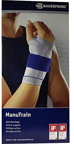 MANUTRAIN Handgelenkbandage links Gr.1 schwarz 1 St