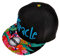 ZLYC Snapback Cap Hiphop Baseball Cap Stickerei Blumen Größenregulierbar Kappe,Blau Miracle,Gr. Einheitsgröße