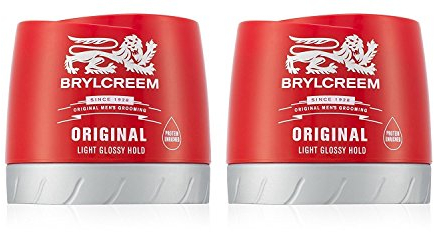 Brylcreem Original Light Gloss Hold Herren-Haarstyling-Creme, Rot, Dose 150 ml, 2 Stück