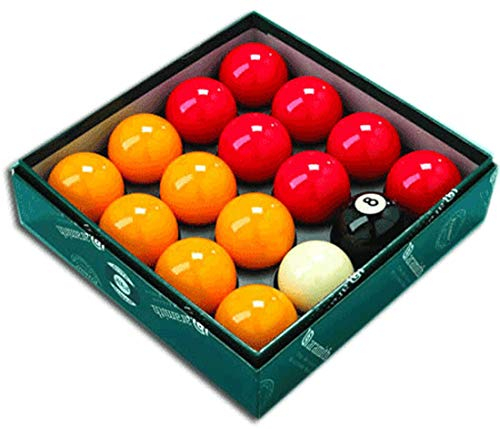 Aramith League Pool Balls - Red and Yellow - 1 and 7/8 inch