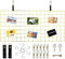WUZILIN - Estante de Rejilla de Pared para Manualidades, de Hierro, para Colgar Fotos en el tablón de Notas, en la Familia, Cocina, Oficina, etc. Dorado 40 * 80CM