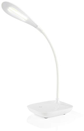 EASYmaxx LED-Tischleuchte Daylight | Mit 360° flexiblem Lampenhals: optimale Ausleuchtung in allen Ecken, Kabelloser Bedienkomfort: mit Micro USB wiederaufladbar | Energiesparend dank LEDs [weiß]