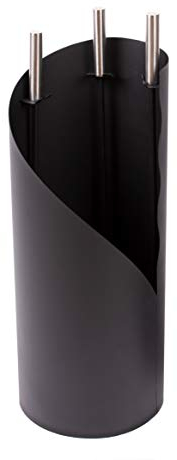 Kaminbesteck 3-teilig Edelstahlgriffe Kamingarnitur Schwarz o. Anthrazit Kaminzubehör Ofenbesteck Ofengarnitur Kaminset (Schwarz)