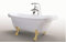 VASCA DA BAGNO INSTALLAZIONE LIBERA EPOCA RETRÓ 170x80 cm Margherita Piedi Oro e Rubinetto incluso
