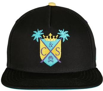 Cayler & Sons Unisex CS1923-C&S WL Miami Crest Snapback Baseball Cap, Black/mc, one Size