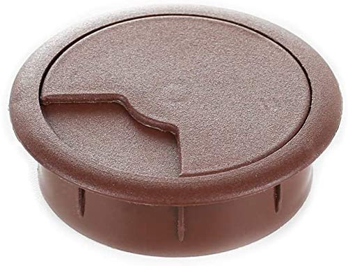 sossai® Kabeldurchführung KDM2 (1 Stück) | Kabeldurchlass/Schreibtischkanal für Schreibtische, Büro & Arbeitsplatten | Farbe: Braun | Durchmesser: 60 mm | Material: Kunststoff