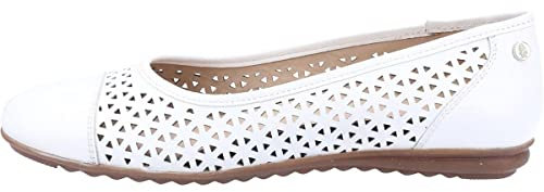 Hush Puppies Women's Leah Ballet Flat, White, 6 UK