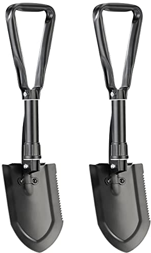 Semptec Urban Survival Technology Klappspaten Ultraleicht: 2er-Set 3in1-Kombi-Klappspaten mit Säge & Spitzhacke (Campingschaufeln, Camping, Sägeblätter)