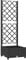 vidaXL Pflanzkübel mit Rankgitter Blumenkübel Pflanzkasten Blumentopf Blumenkasten Rankhilfe Spalier Gartenspalier Schwarz 40x40x121,5cm PP