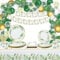Sage Greenery Party Supplies - Jungle Safari Boho Party Supplies Including Eucalyptus Garland, Plates, Cups, Napkins, Tablecloth, Banners, Balloons - Serve 20
