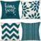 ZWJD Kissenbezug 40x40 4er Set Dekokissen Kissenbezüge Dekoration Outdoor Kissenbezüge Leinen Dekokissen für Schlafzimmer, Sofa, Stuhl, Bett, Garten (40 x 40 cm,Blaugrün)