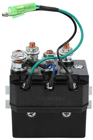 polwendeschaltung relais seilwinde,Winden-Schütz Solenoid, Winden-Schütz für 1500-5000-lb-Winden ATV UTV, Schwarz, Manuell, Arbeitskontakt, Steckdosenmontage, 12V DC