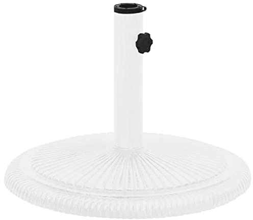 vidaXL White Umbrella Base 45x45x30 cm Cast Iron
