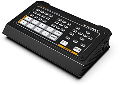AVMATRIX Video Switcher HVS0401U Live Streaming 4CH HDMI/DP PC Remote Control USB Capture to Computer
