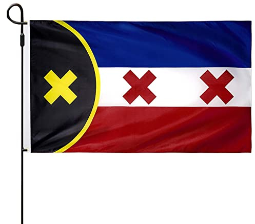 l'Manberg Flagge, Traumdekor für Schlafzimmer, 90 x 150 cm, für drinnen und draußen, dekorativer Garten mit Flagge, klare, lebendige Drucke, Metall