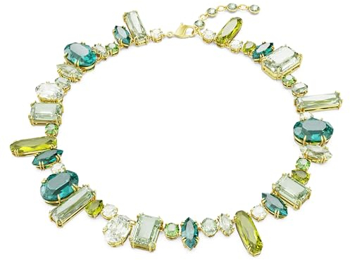 Swarovski Gema Halskette, Rhodinierte Damenhalskette mit Strahlenden Swarovski Kristallen
