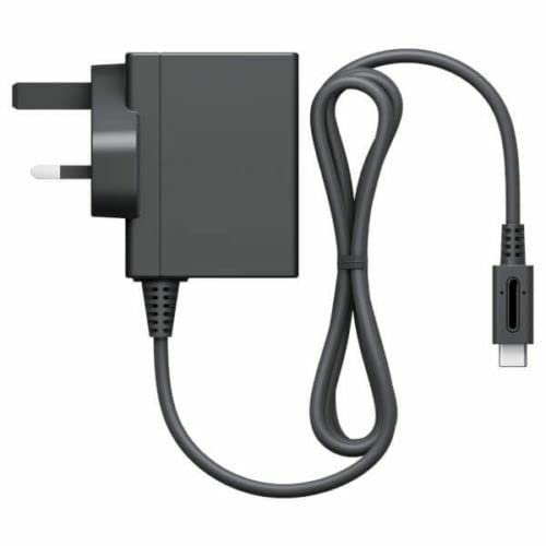 Cargador compatible con Nintendo Switch/Lite Pro, Cable Alimentación, Adaptador USB Tipo C Controlador de Fuente de Alimentación - Negro
