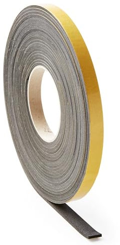JIMMY GUM - Guarnizione Paraspifferi Finestre e Porte Nera 10x10 mm - Guarnizione Adesiva Applicabile Fai da te - Striscia Sigillante 10m per Porte e Finestre - Guarnizione Porta Blindata