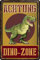 LUCKYLINDE - 30x20cm Blechschild, Kinderzimmer Deko Schild – lustiger Einhorn Spruch - „Dino Zone“
