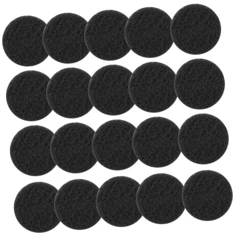 MOLUCKFU 50 StüCk Aromatherapie Wattepads Schwarz NachfüLlpads Aus Baumwolle FüR Diffusor ÄTherische ÖLe Duft Diffusion