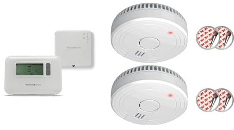 Honeywell Home Y3C710RFEU Thermostat programmable sur 7 Jours sans Fil T3R, Blanc, 136 x 98 x 62 mm & ELRO FS1805 Détecteur de fumée avec 5 Ans de Batterie et Aimant - Conforme à la Norme européenne