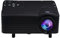 Luces Proyector Navidad Exterior 1080P Home Cinema USB AV TF VGA Mini portátil LED Proyector Proyector Tiro Ultra Corto (Black, One Size)