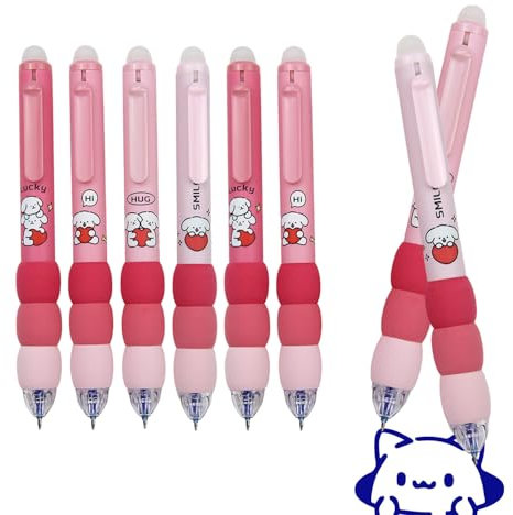 GZGXKJ 8 Stück Radierstift Tier 0,5 mm Radierstift Tiere Süße Gelstifte Tiere Radierbarer Kugelschreiber Blaue Ideal für Studenten Briefpapier und Bürobedarf